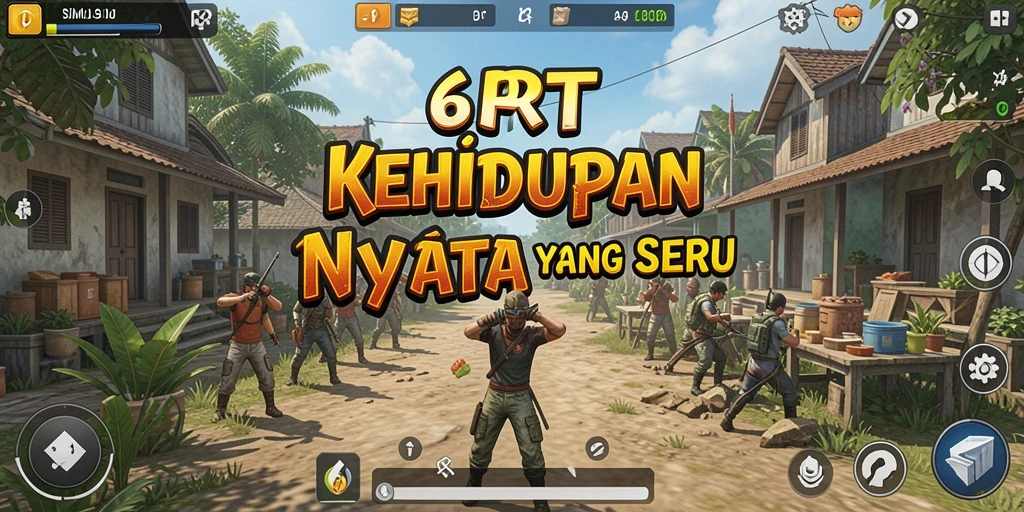 Tampilan gameplay 6RT yang seru dengan berbagai interaksi karakter.