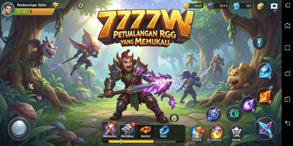 Tampilan gameplay RPG yang menakjubkan di 7777W.