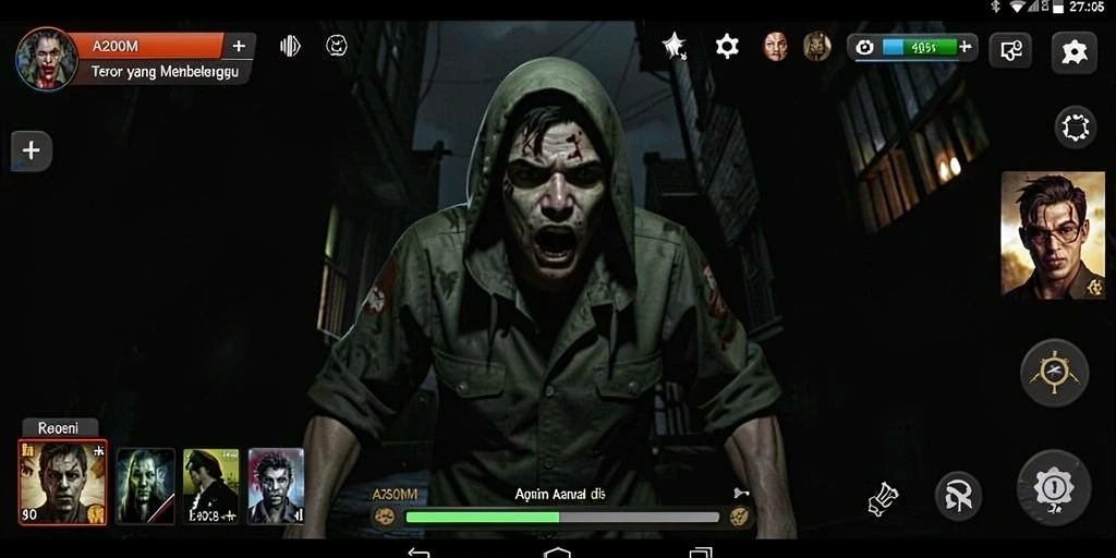 Gameplay A200M yang menegangkan di tengah kegelapan.