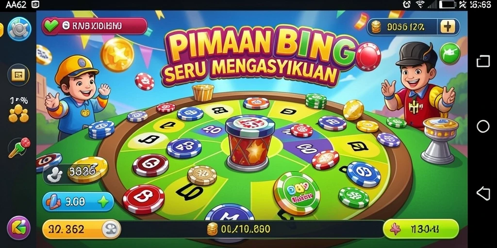 Gameplay menarik Bingo di AA62 dengan tampilan yang cerah.