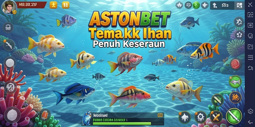 Screenshot gameplay <strong>ASTONBET</strong> menampilkan aksi seru berburu ikan.