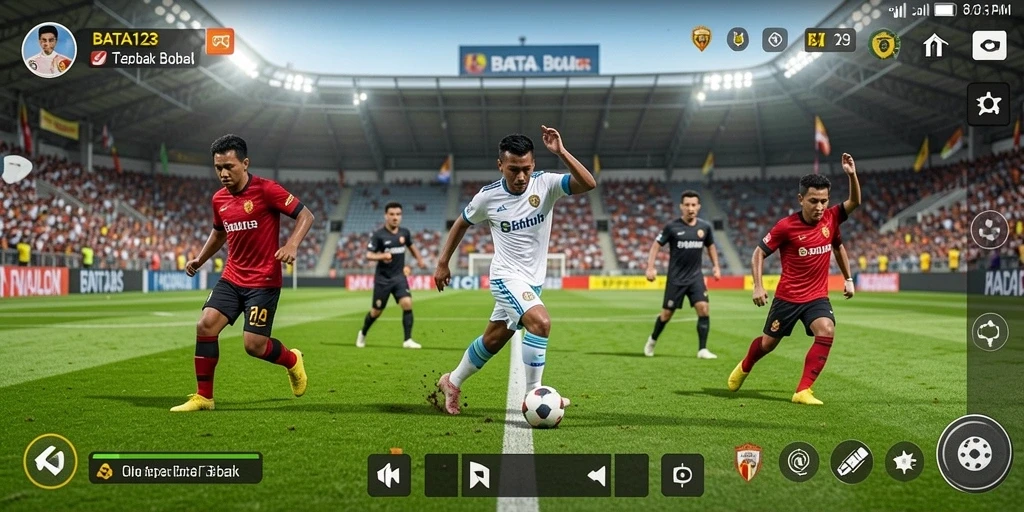 Tampilan permainan BATA123 yang menegangkan dalam pertandingan sepak bola.