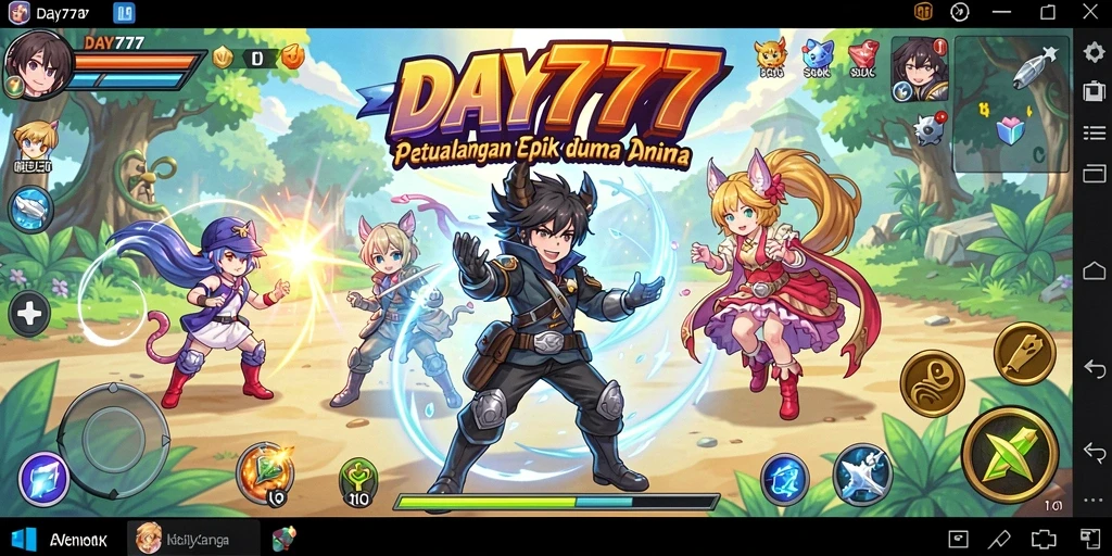 Tangkapan layar DAY777 menunjukkan aksi permainan Anime yang mendebarkan.