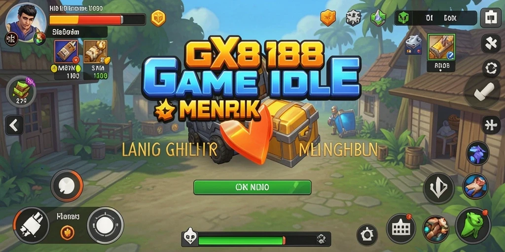 Tampilan gameplay GX88 menunjukkan karakter yang aktif dalam mode Idle.
