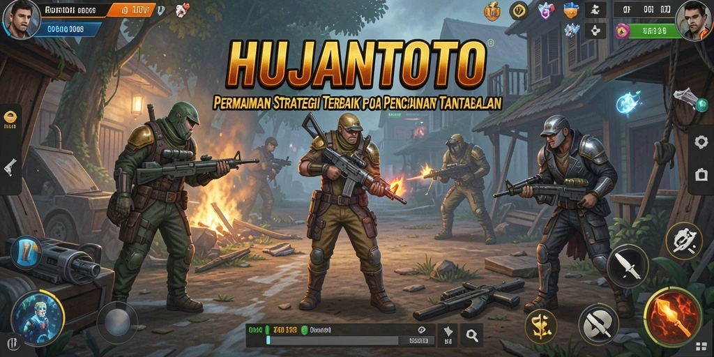 Screenshot menarik dari gameplay strategis HUJANTOTO.