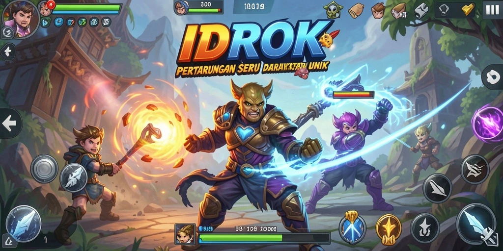 Tangkap momen pertarungan epik dalam IDROK dengan karakter unik.