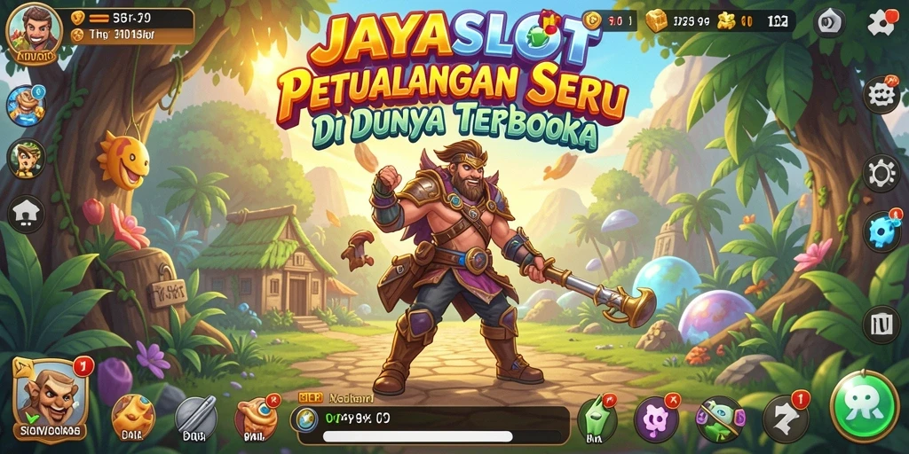 Screenshot gameplay JAYASLOT yang menggambarkan dunia terbuka yang luas.