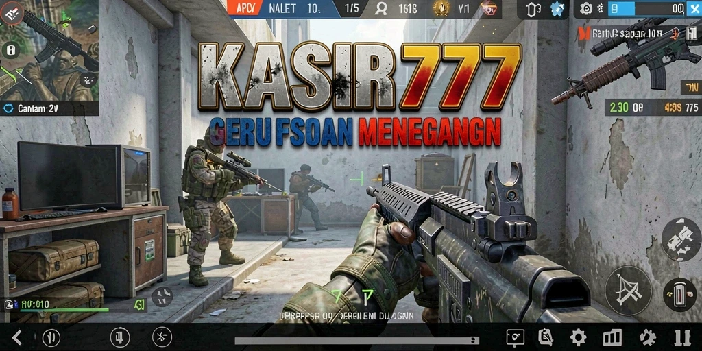 Gameplay KASIR777 menampilkan aksi tembak-menembak yang mendebarkan.