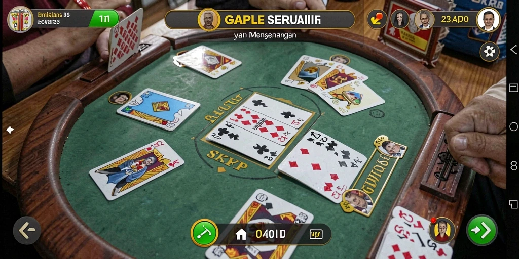 Tampilan gameplay Gaple yang menarik dan seru.