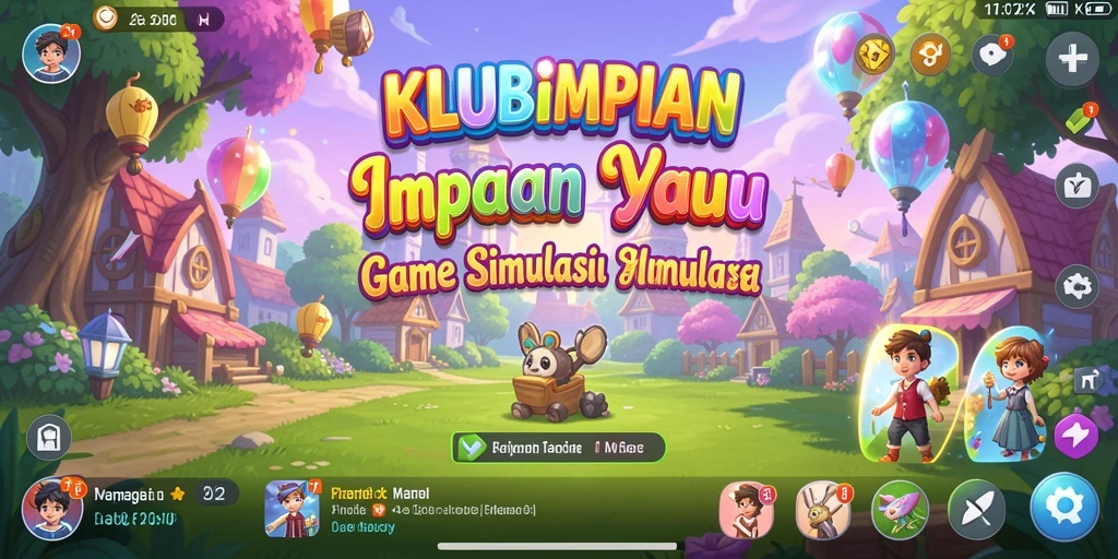 Gameplay KLUBIMPIAN yang menampilkan keindahan dunia virtual.