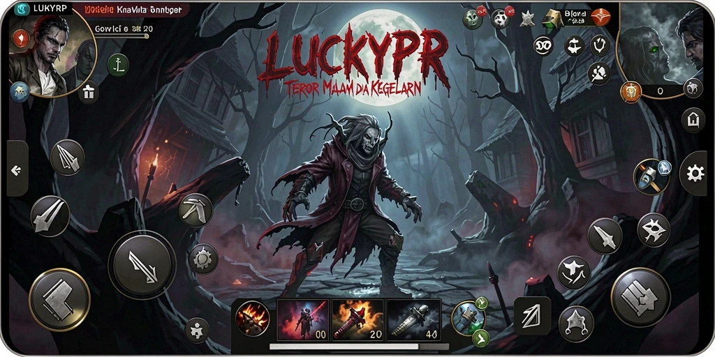 Tampilan gameplay LUCKYRP yang menakutkan dan mencekam.