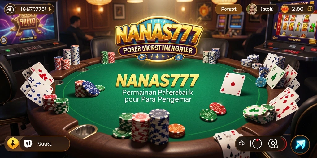 Screenshot utama NANAS777 menampilkan gameplay seru permainan Poker.