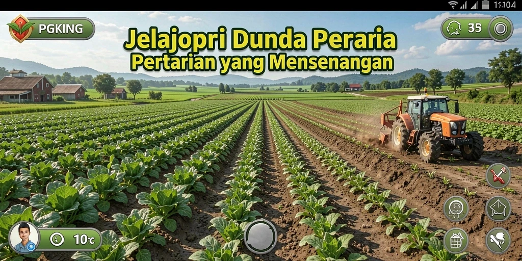 Screenshot PGKING menampilkan gameplay bertani yang seru dan interaktif.