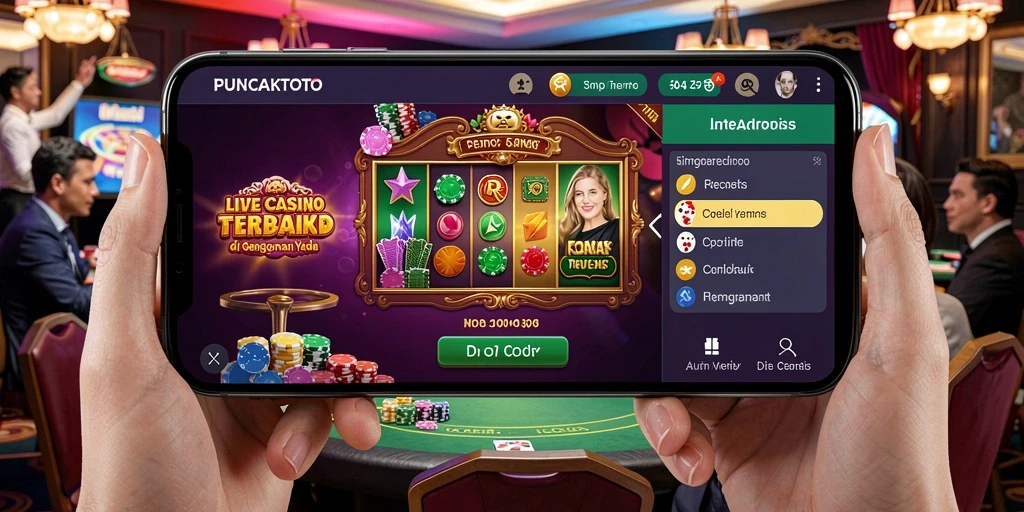 Tampilan gameplay PUNCAKTOTO yang menyenangkan di Live Casino.