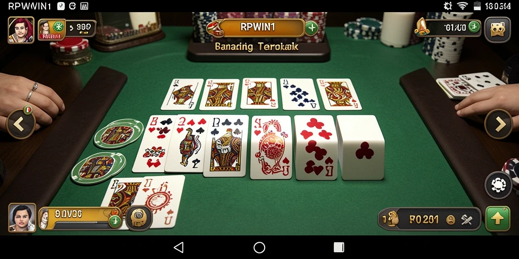 Screenshot gameplay RPWIN1 menampilkan keseruan permainan Domino.