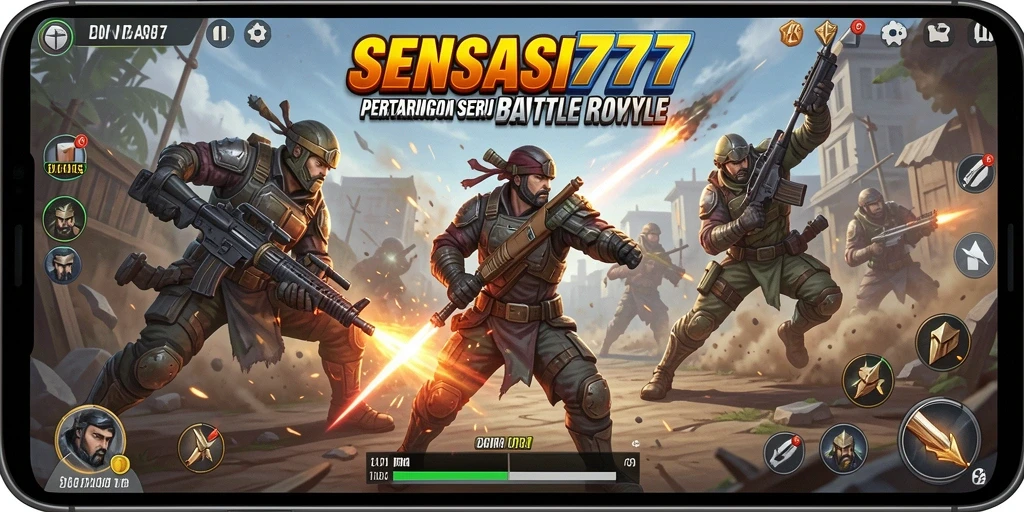 Gameplay intens di SENSASI777 dengan pertempuran melawan pemain lain.
