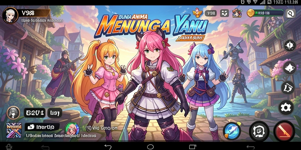 Gameplay seru V98 dengan karakter anime favorit.