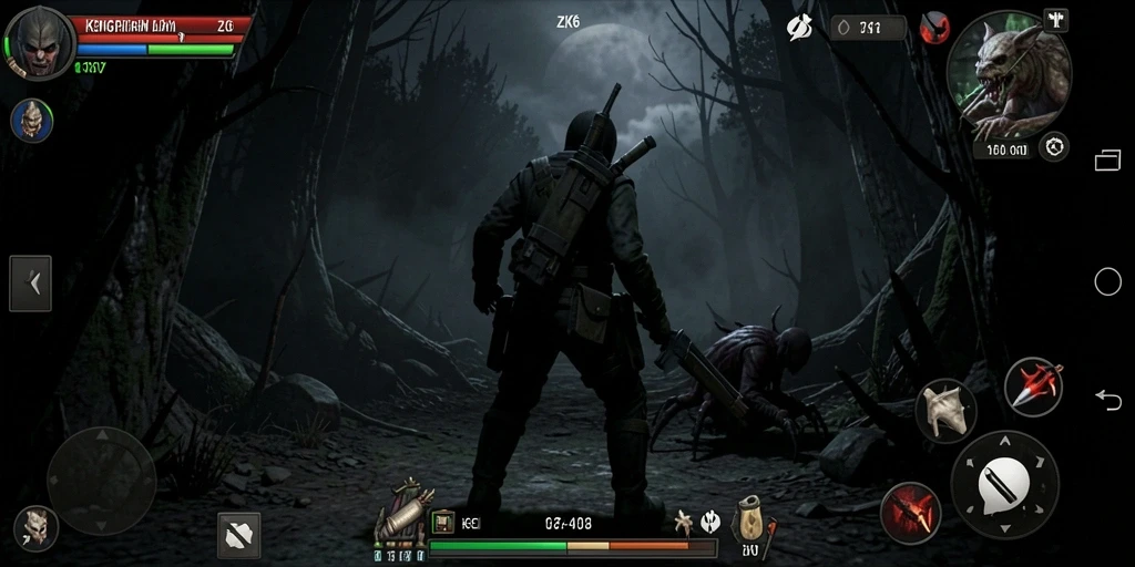 Tangkapan layar ZK6 menunjukkan suasana menyeramkan dan gameplay yang menegangkan.